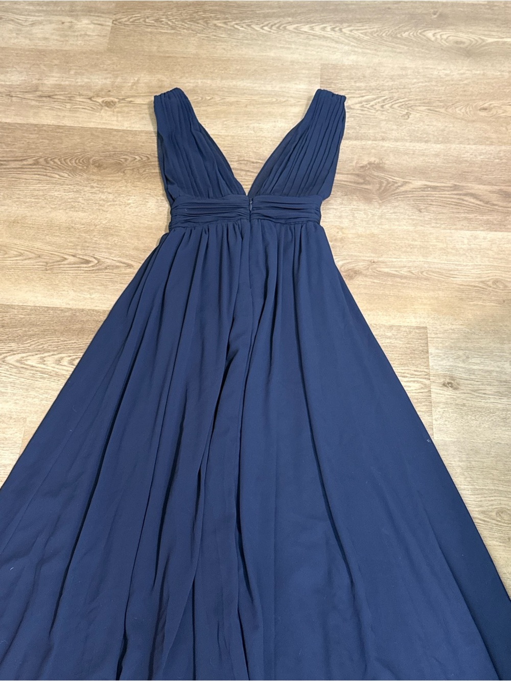 Lulu's Navy Pleated Maxi Dress